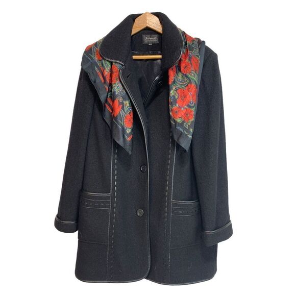 VINTAGE Fennelli Limited Edition Wool Jacket With Scarf - Picture 1 of 10
